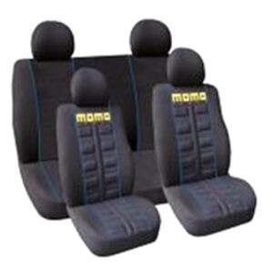 Momo 10-Piece Seat Cover Black and Blue